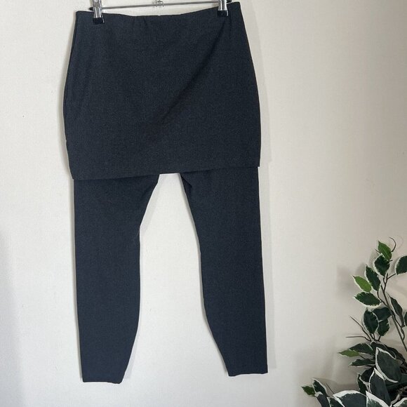 Cabi Style 3577 M'Leggings Size S Charcoal Gray Skirted Leggings Stretch - Picture 3 of 7